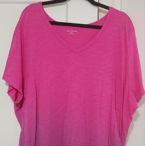 Lane Bryant Pink & Purple Ombre Shirt
